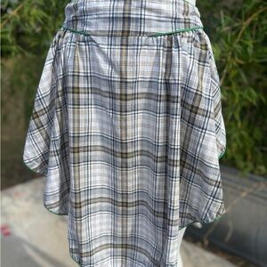 Vintage Plaid Apron in Black and White